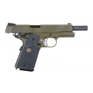 Страйкбольный пистолет WE COLT M1911А1, металл, M.E.U. OD WE-E008A-OD